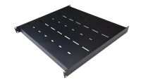 1U 19 inch Heavy Duty Adjustable Rack Mount Shelf(2 part) 550mm 900mm Black