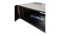 4U 19 Data Rack / Network Cabinet Fixed Front and Adjustable Rear 19 inch Rails 390mm Deep Black