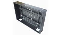 Universal Adjustable Enclosure - 2x 22 Way Module Dins / 1u Wall Box-350 Style - Black