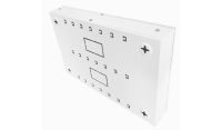 2x 22 Way Module Dins or 1u Wall Box-Universal Adjustable Enclosure-350 Style - White
