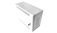 4U 19" Adjustable Low Profile Vertical Mount - Wall Mount Network / Server Cabinet - 400mm Deep-White