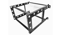 6U 19 inch 450mm Deep Internal Adjustable Rail for Open Wall Mount Frame Network/Data Rack -Black