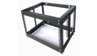 9u 4 Post Open Frame STD Floor Rack - 19 inch Internal Mounting Rail -Black(Per Set)