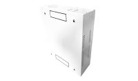 3U 19 Low Profile Vertical Wall Mount Network Cabinet 600 Style - White