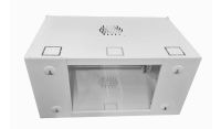 6U 19 Data Rack / Network Cabinet Fixed Front and Adjustable Rear 19 inch Rails 500mm Deep White