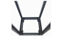 30u 4 Post Open Frame Rack - 19 inch - Heavy Duty - 500mm Deep - Black