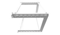 9u Open Frame Wall Rack - 450mm Deep-White -2 Post