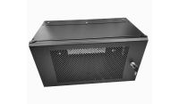 6U 19 inch Perforated Adjustable Data Cabinet Rack / Patching Network Cabinet 300mm Deep Black