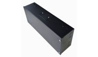 DIN Rail Metal Enclosure / Wall Cabinet-200 Style (1x 22 Module Dins)-Black