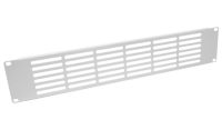 2U 19 inch Rack Mount Vented Slotted Blanking Plate / Filler Panel-White