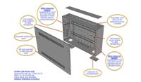 Universal Adjustable Enclosure - 2x 22 Way Module Dins / 2u Wall Box-350 Style - White