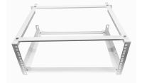4u Open Frame Wall Rack - 450mm Deep- 2 Post - White