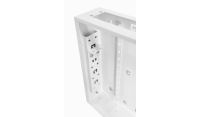 2x 22 Way Module Dins or 1u Wall Box-Universal Adjustable Enclosure-350 Style - White