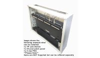 2U 19" Adjustable Low Profile Vertical Mount - Wall Mount Network / Server Cabinet 400mm Deep