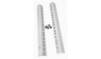 6U 19 inch 450mm Deep Internal Adjustable Rail for Open Wall Mount Frame Network/Data Rack -White