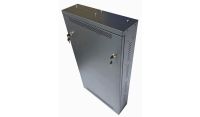 2u 19 inch Adjustable Vertical Mount / 3x 22 Way Module Dins Universal Wall Mount Enclosure-Wall Box-Cabinet - 1000 Style - Black