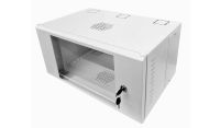 6U 19 Data Rack / Network Cabinet Fixed Front and Adjustable Rear 19 inch Rails 500mm Deep White