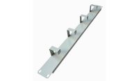 1U 4 Ring Horizontal Low Profile Cable Tidy Management Panel L/Grey