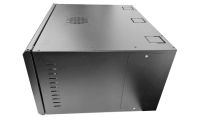 6U 19 Data Rack / Network Cabinet Fixed Front and Adjustable Rear 19 inch Rails 500mm Deep Black