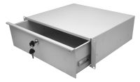 3U 19 inch Rack Mount Drawer Light Grey