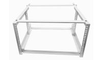 6U 19 inch 450mm Deep Internal Adjustable Rail for Open Wall Mount Frame Network/Data Rack -White