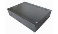 2U 19 inch Vertical Wall Mount Network Enclosure-Cabinet, Black