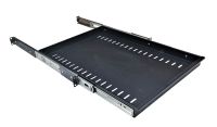 1U 19 inch Rack Mount Sliding Telescopic Shelf / Drawer 600mm Deep