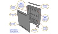 Universal 600 Style Cab - 3 way DIN  (3x 22 Module Dins) / 2u Wall Cabinet-600 Style - Black