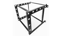 9U 19 inch 450mm Deep Internal Adjustable Rail for Open Wall Mount Frame Network/Data Rack -Black