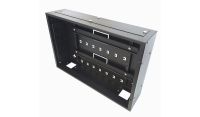 Universal Adjustable Enclosure - 2x 22 Way Module Dins / 2u Wall Box-350 Style - Black