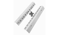 4U 19 inch 450mm Deep Internal Adjustable Rail for Open Wall Mount Frame Network/Data Rack -White