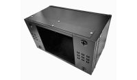 6U 19 inch Perforated Adjustable Data Cabinet Rack / Patching Network Cabinet 300mm Deep Black