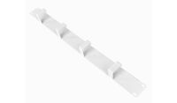 1U 4 Ring Horizontal Low Profile Cable Tidy Management Panel White