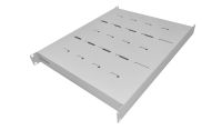 1U 19 inch Rack Mount Adjustable Depth Heavy Duty Shelf(2 part) 350mm 550mm Grey