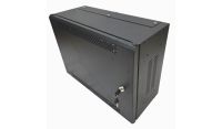 4U 19" Adjustable Low Profile Vertical Mount - Wall Mount Network / Server Cabinet - 400 Style - Black