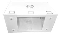 6U 19 Data Rack / Network Cabinet Fixed Front and Adjustable Rear 19 inch Rails 390mm Deep White