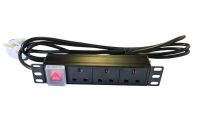 1U 10 inch 3 way horizontal PDU