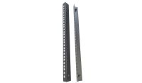 12u 4 Post Open Frame Floor Rack - 19 inch Internal Mounting Rail -Black(Per Set)