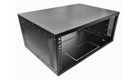 4u Desktop/Wall Mount - 350mm Deep-Flat Pack Cabinet  - Black