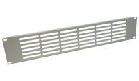 2U 19 inch Rack Mount Vented Slotted Blanking Plate Light Grey