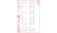 2U 7 Ring Horizontal/Vertical Cable Management Panel with cable entry