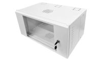 6U 19 Data Rack / Network Cabinet Fixed Front and Adjustable Rear 19 inch Rails 390mm Deep White