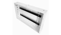 2x 22 Way Module Dins or 1u Wall Box-Universal Adjustable Enclosure-350 Style - White