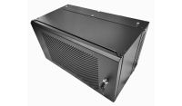 6U 19 inch Perforated Adjustable Data Cabinet Rack / Patching Network Cabinet 300mm Deep Black