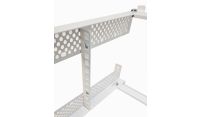 4U 19 inch 450mm Deep Internal Adjustable Rail for Open Wall Mount Frame Network/Data Rack -White