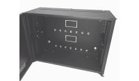 4U 19" Adjustable Low Profile Vertical Mount - Wall Mount Network / Server Cabinet - 400 Style - Black