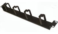 1U 4 Ring Horizontal Recessed Cable Tidy Management Panel
