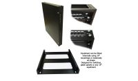 1u 19 inch Vertical Mount Wall Mount Enclosure- Cabinet - 600 style, Black