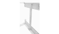 6U 19 inch 450mm Deep Internal Adjustable Rail for Open Wall Mount Frame Network/Data Rack -White