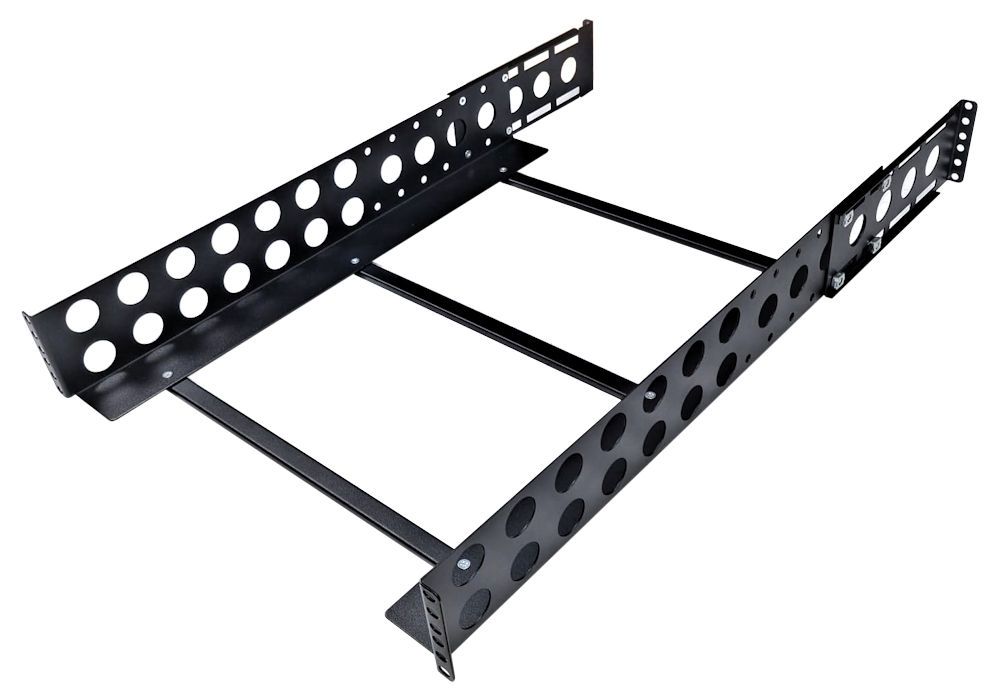 Ad Tek Products 2U 19 inch Universal Server Rack Rails Adjustable Depth 600mm to 750mm Fitting